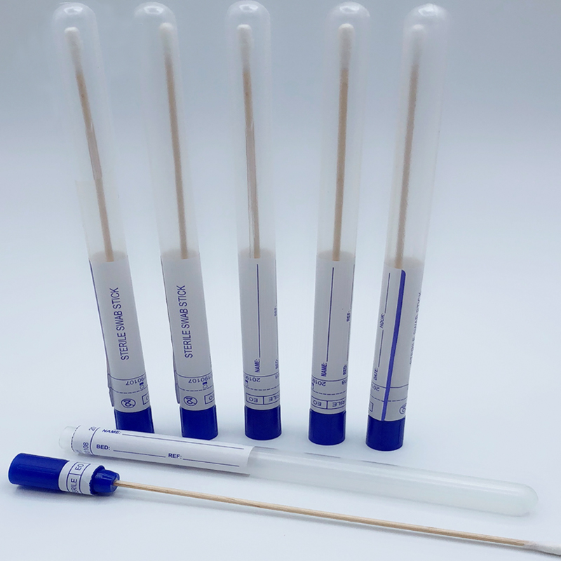 Disposable medical sterile transport specimen cotton swab